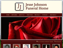 Tablet Screenshot of jessejohnsonfuneralhome.com